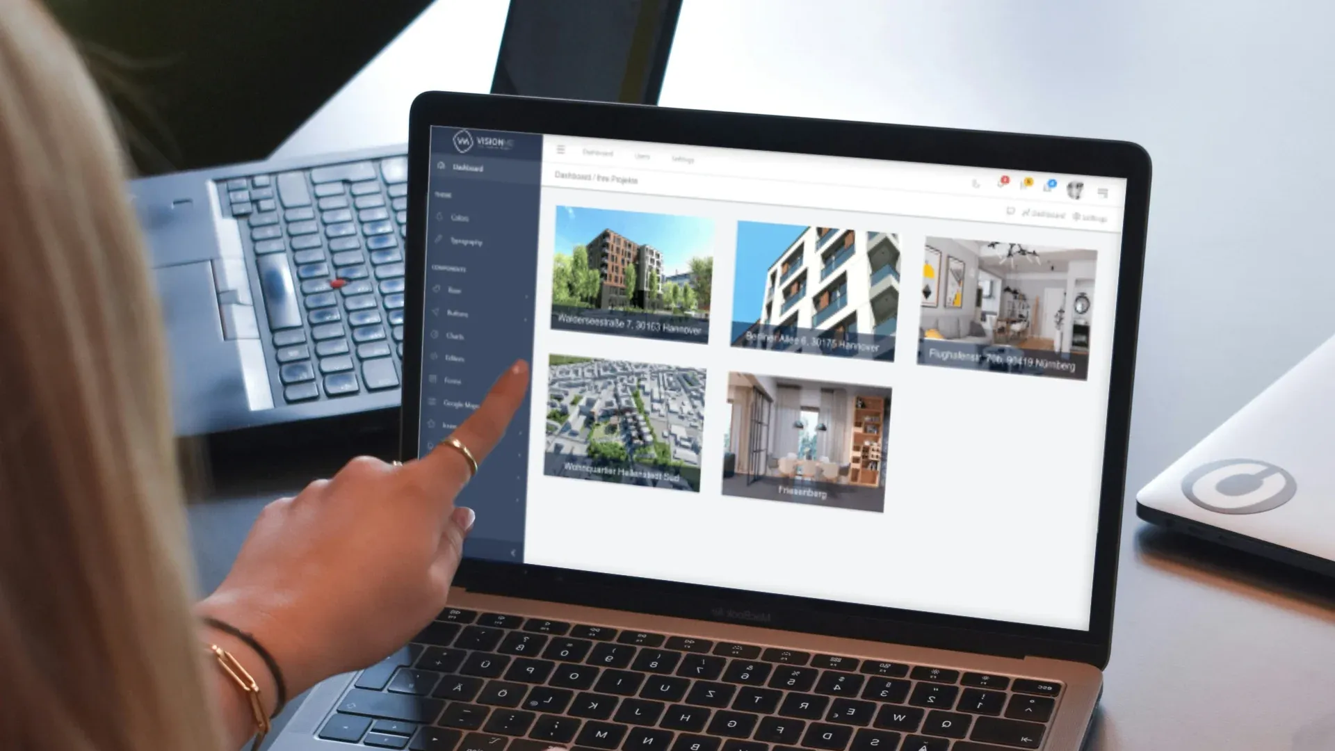 Benutzeroberfläche der VISIONME-Konfigurator-Plattform