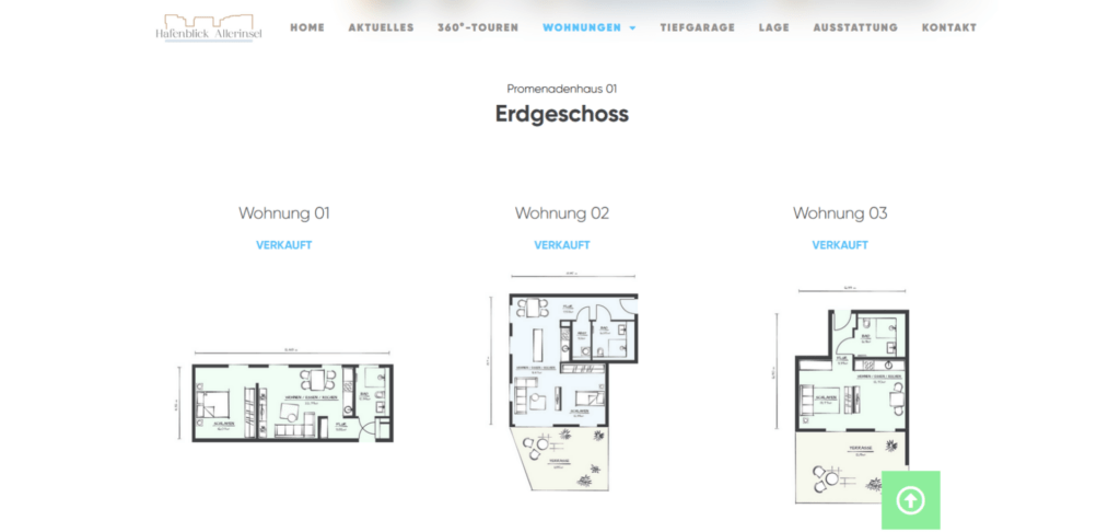 Vermarktungshomepage Immobilienprojekt Grundriss