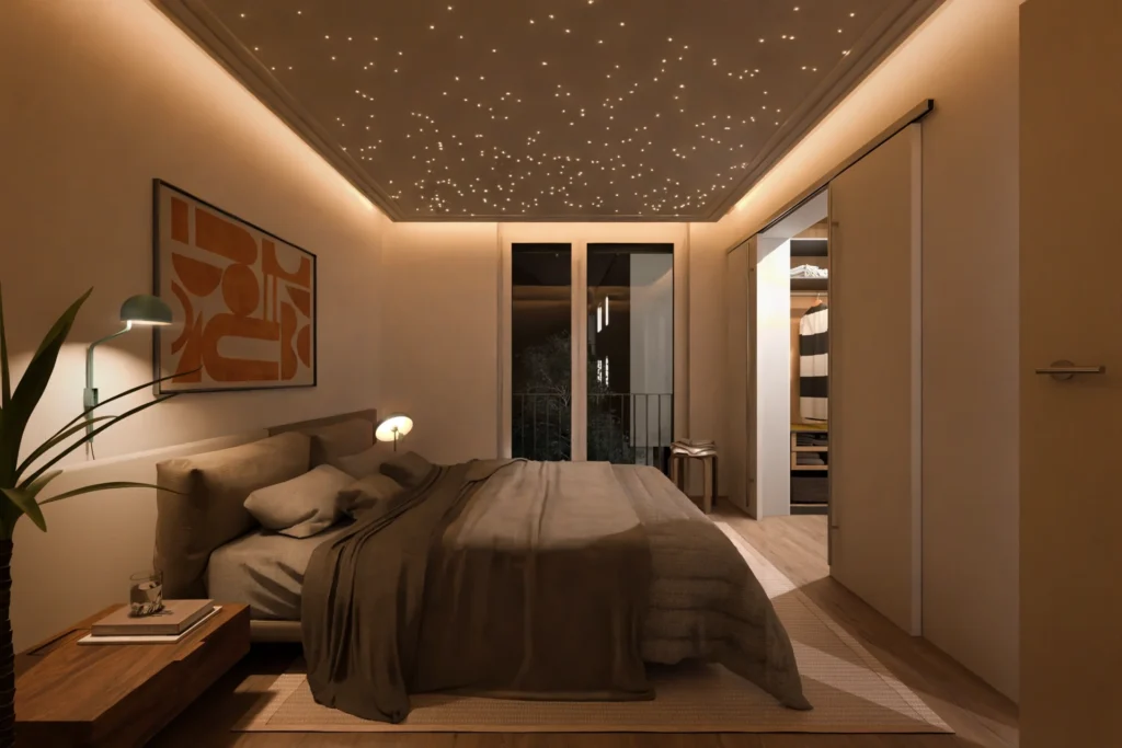 Innenrendering / Virtuelles Staging für Interior Design eines Schlafzimmers